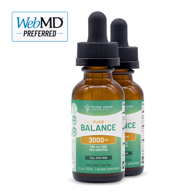 3,000mg Pure Balance Full Spectrum CBD Tincture by Pure Hemp Botanicals Best Sales Price - Tincture Oil