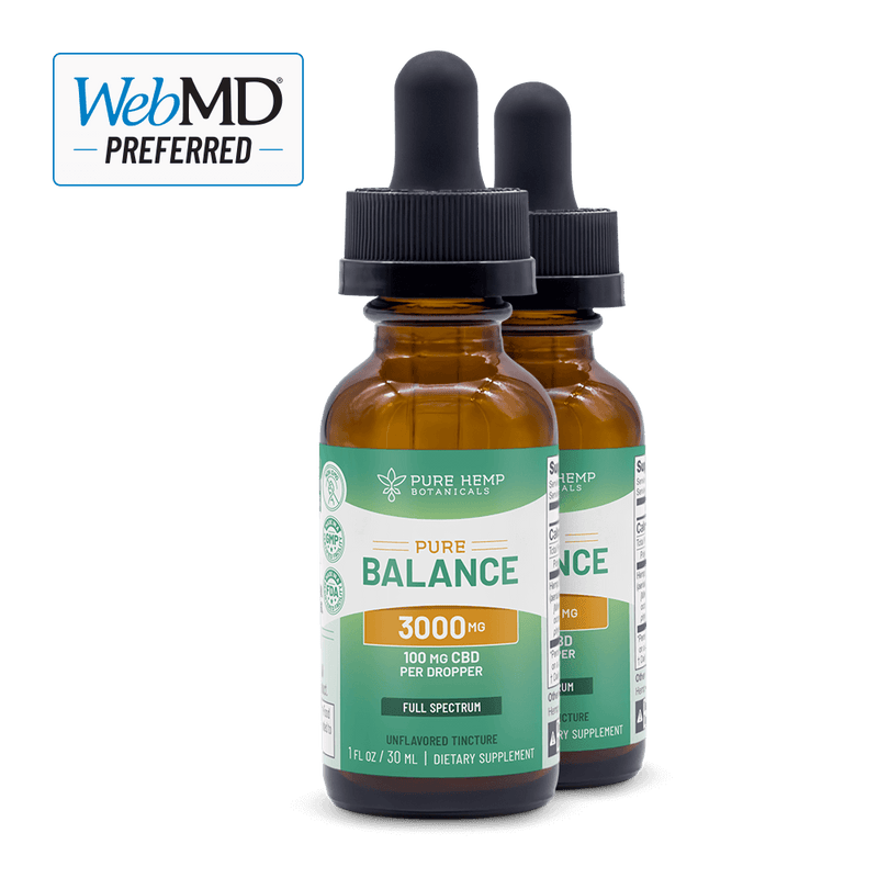 3,000mg Pure Balance Full Spectrum CBD Tincture by Pure Hemp Botanicals Best Sales Price - Tincture Oil