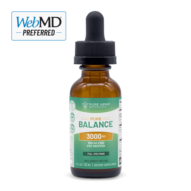 3,000mg Pure Balance CBD Full Spectrum Tincture by Pure Hemp Botanicals Best Sales Price - Tincture Oil
