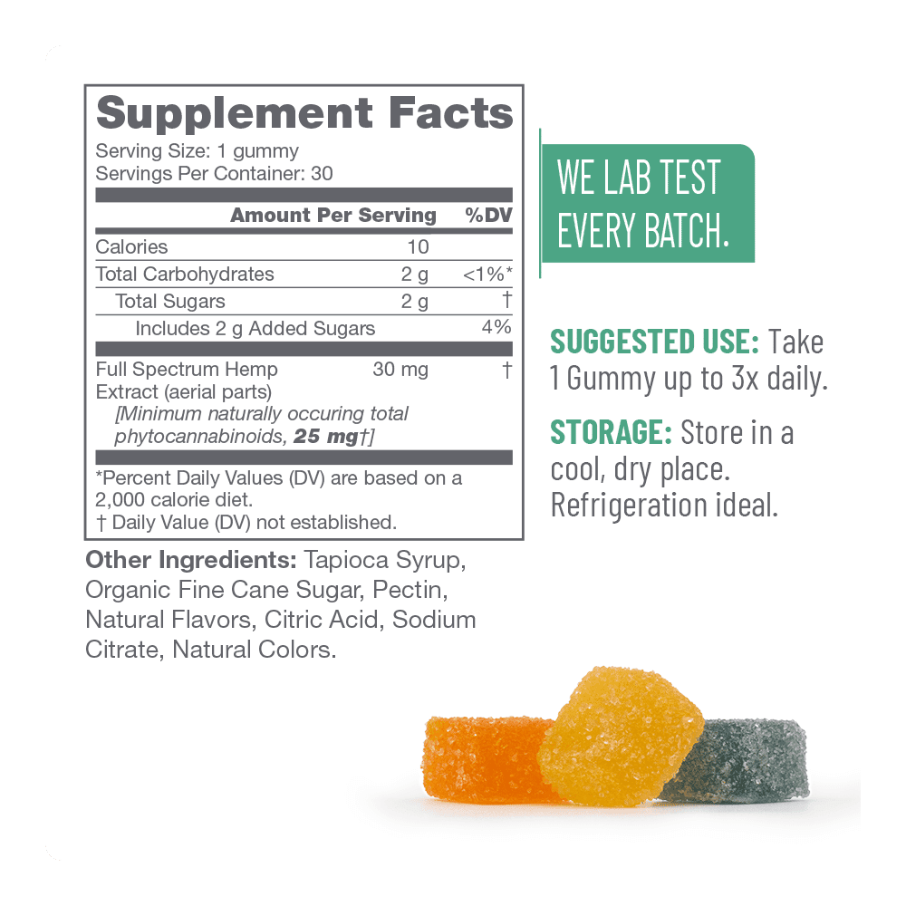 750mg Pure Balance Full Spectrum CBD Gummies by Pure Hemp Botanicals Best Sales Price - Gummies