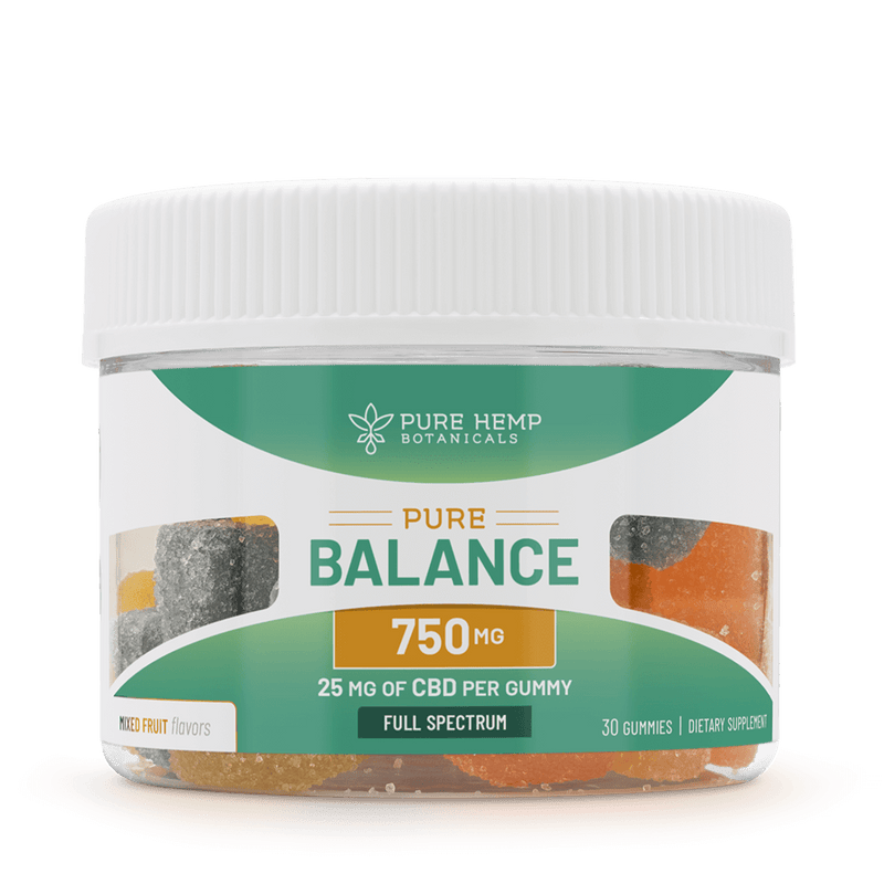 750mg Pure Balance Full Spectrum CBD Gummies by Pure Hemp Botanicals Best Sales Price - Gummies