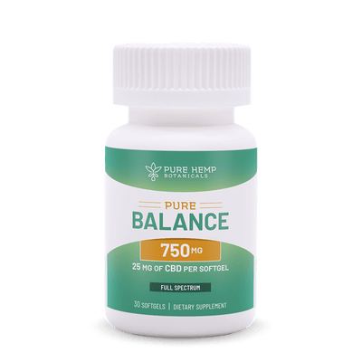 750mg Maintenance Pure Balance CBD Softgels by Pure Hemp Botanicals Best Sales Price - Edibles