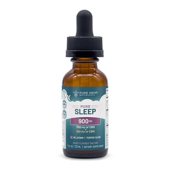 900mg Pure Sleep CBD + CBN Tincture by Pure Hemp Botanicals Best Sales Price - Tincture Oil