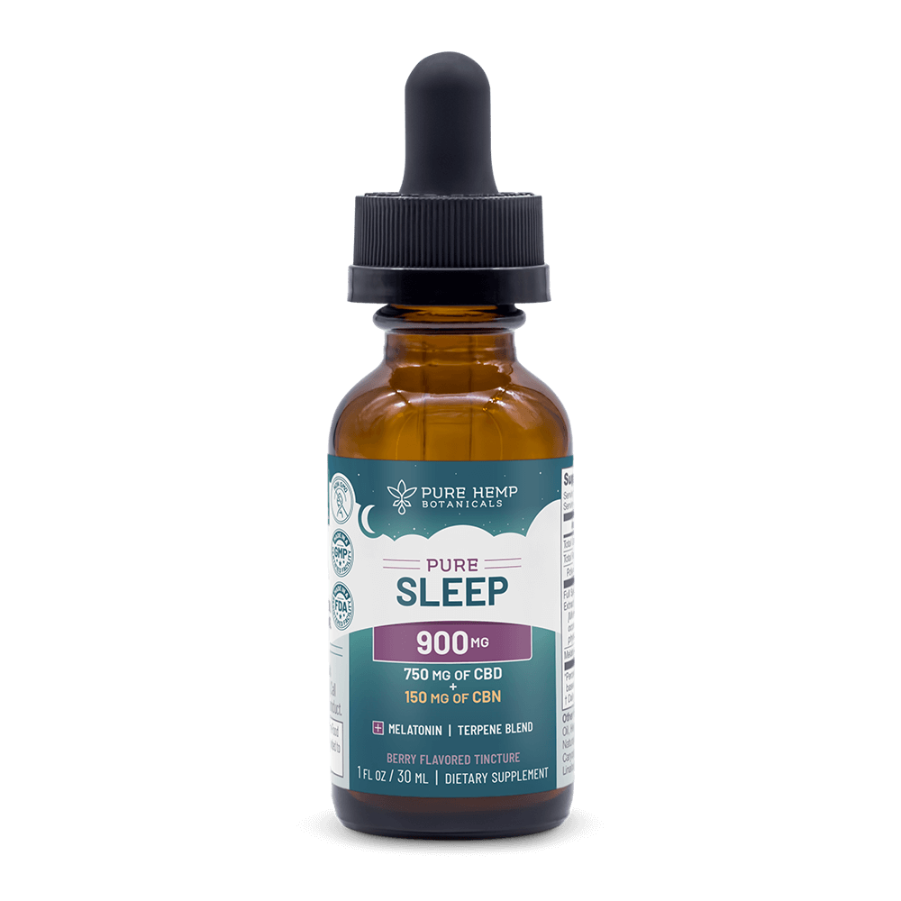 900mg Pure Sleep CBD + CBN Tincture by Pure Hemp Botanicals Best Sales Price - Tincture Oil