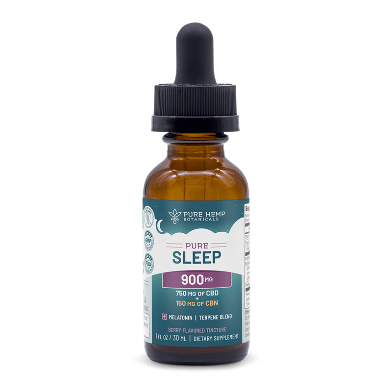 900mg Pure Sleep CBD + CBN Tincture by Pure Hemp Botanicals Best Sales Price - Tincture Oil