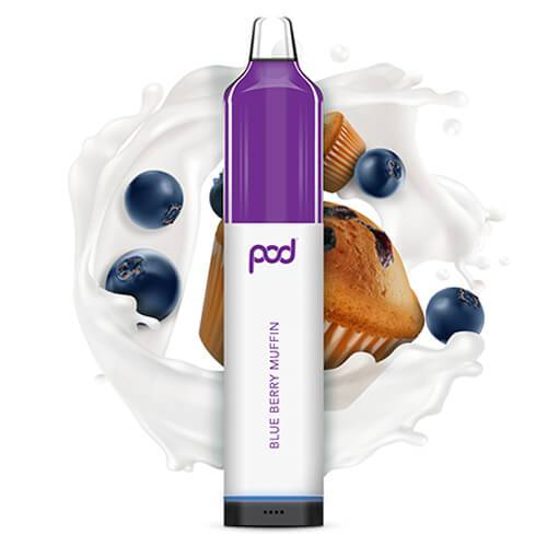 POD Mesh 5500 Synthetic Disposable Blue Berry Muffin Vape Device Best Sales Price - Disposables