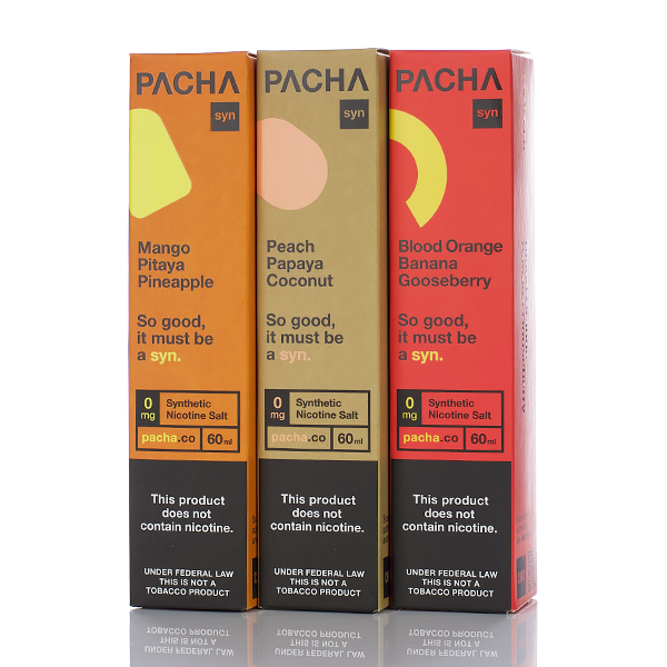 Pachamama Syn No Nicotine Vape Juice 60ml (Blood Orange Banana Gooseberry)