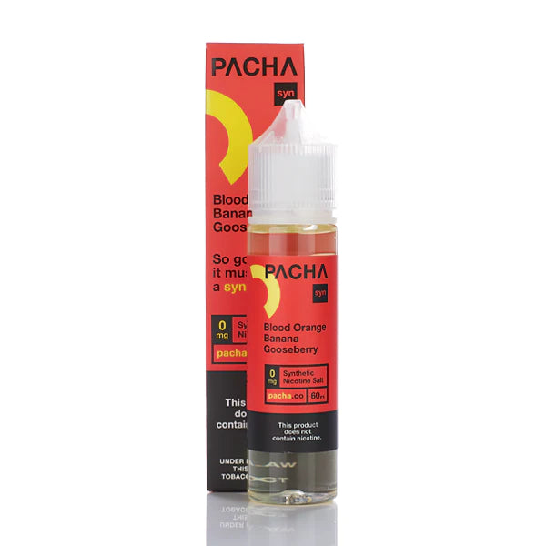 Pachamama Syn No Nicotine Vape Juice 60ml (Blood Orange Banana Gooseberry)