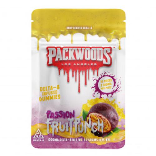Packwoods - Delta 8 Edible - D8 Gummies - Passionfruit Punch - 100mg Best Sales Price - Gummies