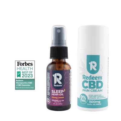 Redeem CBD Pain Cream and CBD Sleep Tincture Bundle Best Sales Price - Tincture Oil