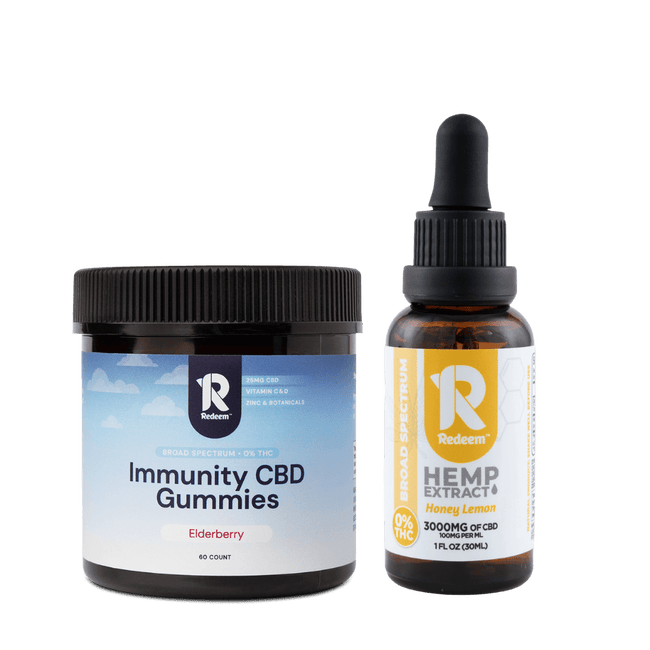 Redeem Immunity Gummies and Broad Spectrum CBD Oil Bundle Best Sales Price - Gummies