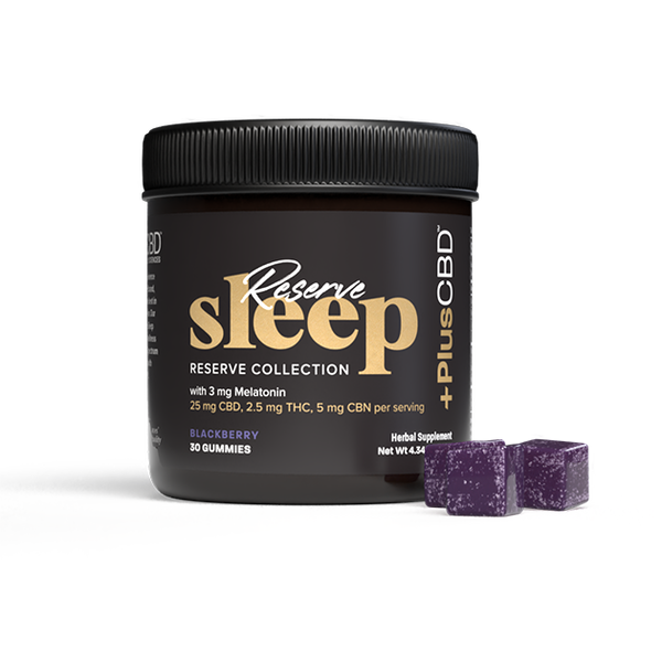 PlusCBD Reserve Sleep Melatonin CBD Gummies, Blackberry, Full Spectrum, 30ct, 75mg THC + 150mg CBN Best Sales Price - Gummies