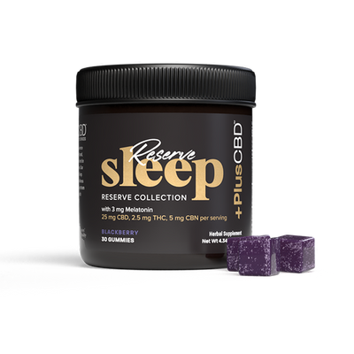 PlusCBD Reserve Sleep Melatonin CBD Gummies, Blackberry, Full Spectrum, 30ct, 75mg THC + 150mg CBN Best Sales Price - Gummies