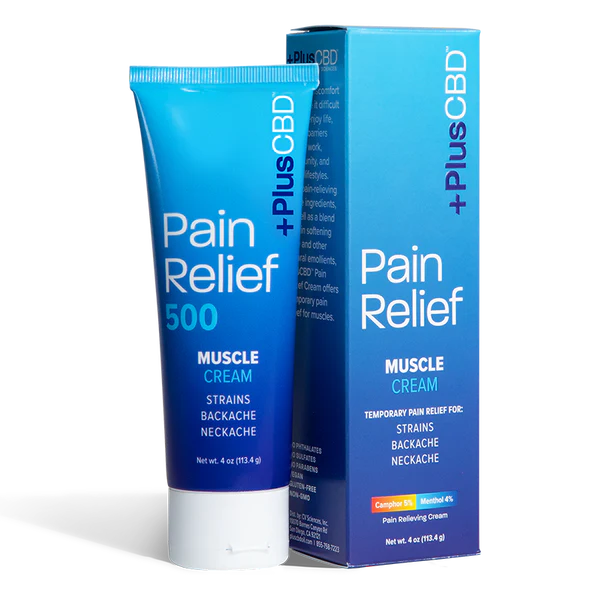 PlusCBD CBD Pain Relief Muscle Cream 4oz Best Sales Price - Topicals