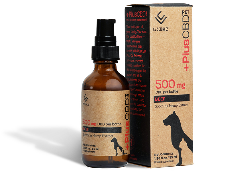 PlusCBD Pet CBD Oil 500mg Beef Best Sales Price - Tincture Oil