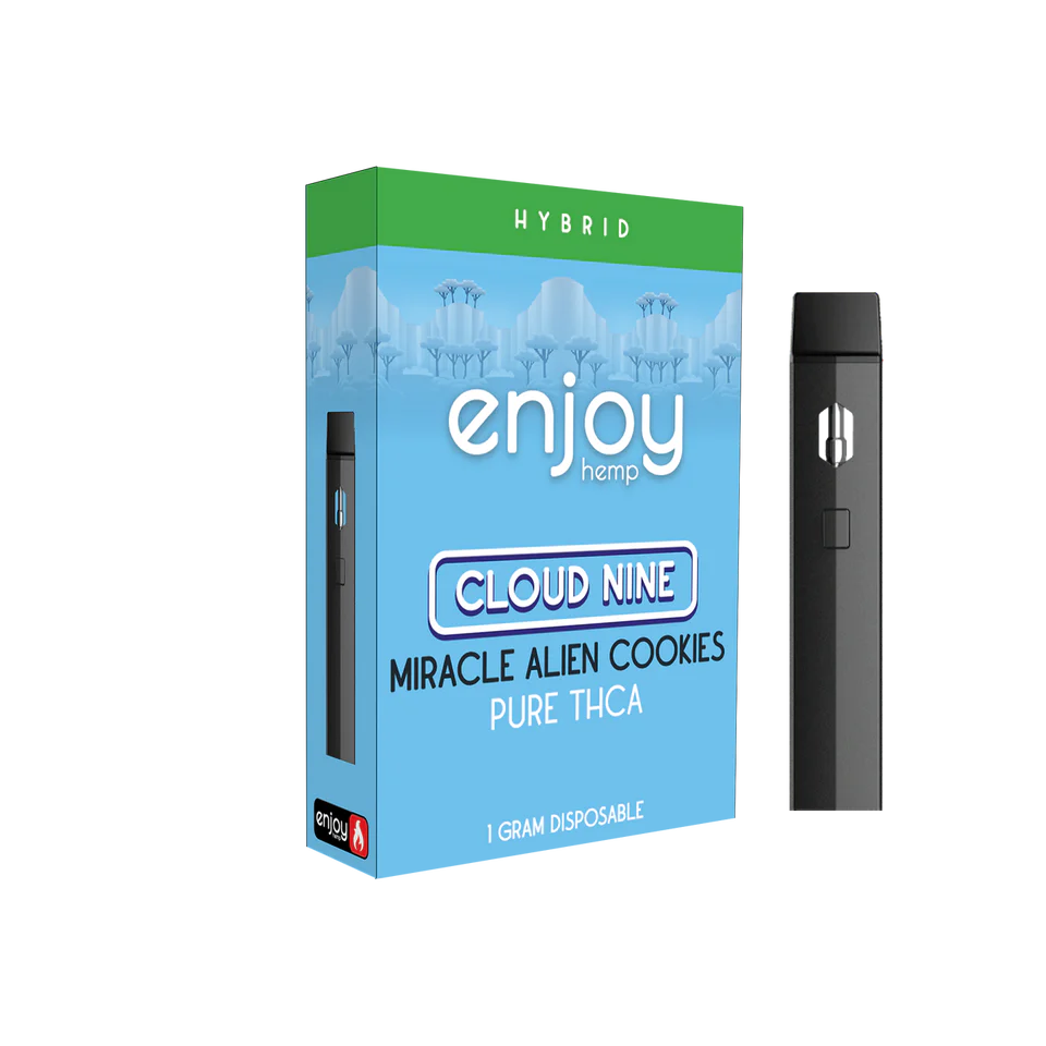 Enjoy Hemp Pure THCA 1ml Disposable for Cloud Nine - Miracle Alien Cookies - Hybrid Best Sales Price - Vape Pens