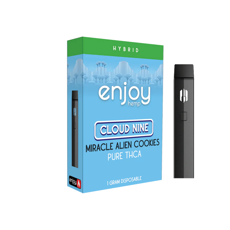 Enjoy Hemp Pure THCA 1ml Disposable for Cloud Nine - Miracle Alien Cookies - Hybrid Best Sales Price - Vape Pens