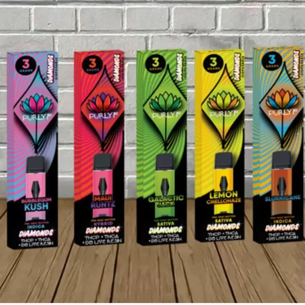 Purlyf Live Resin THCa | THCP | D8 Diamonds Disposable 3g – TenVape