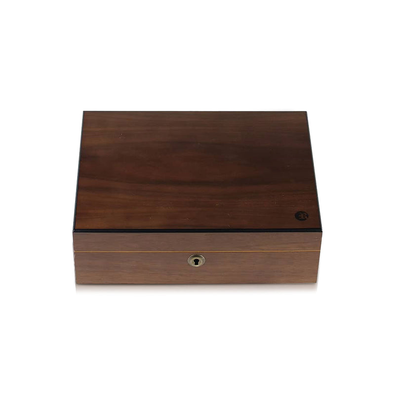 RYOT Humidor Walnut Combo Box (8×11) Best Sales Price - Rolling Papers & Supplies