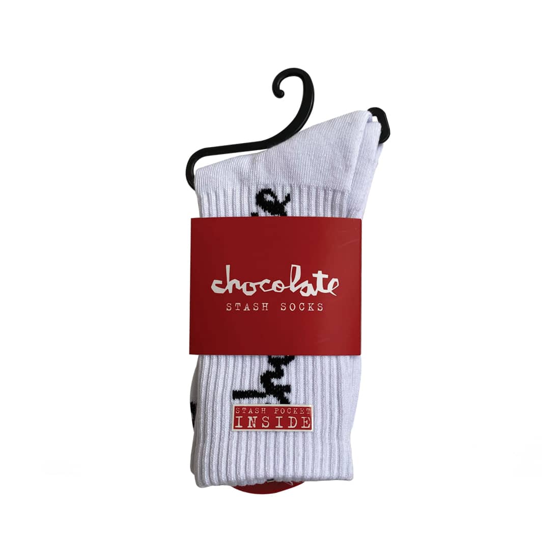 Chocolate X RYOT Stash Socks White (with interior pocket) Best Sales Price - RYOT