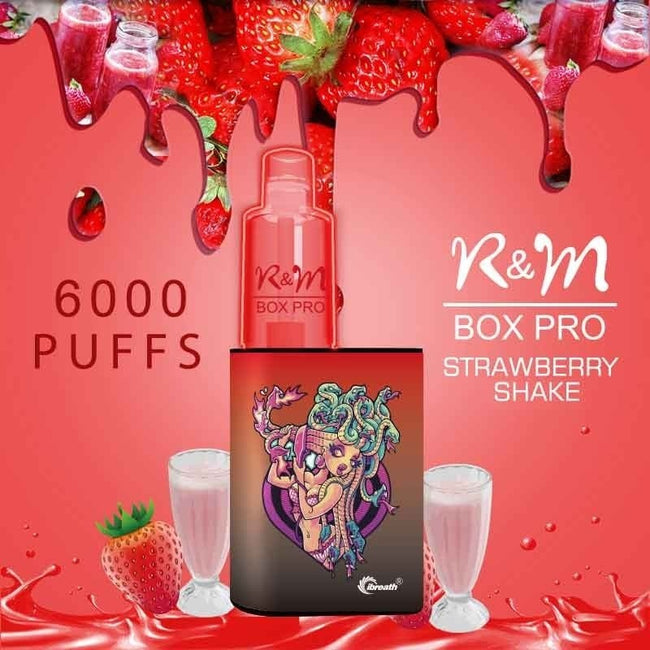 R and M Box Pro Disposable Vape Kit 6000 Puffs 10ml Strawberry Shake Best Sales Price - Disposables