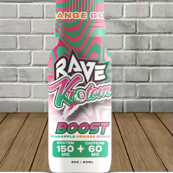 Rave Kratom BOOST Kratom + Caffeine Shot 2oz Best Sales Price - Kratom