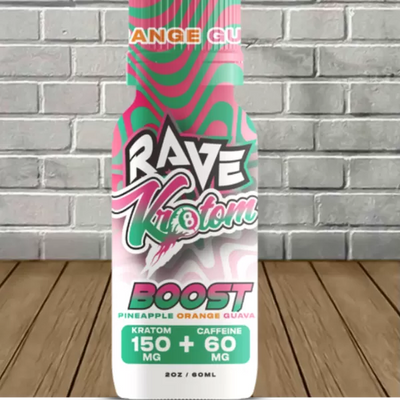 Rave Kratom BOOST Kratom + Caffeine Shot 2oz Best Sales Price - Kratom