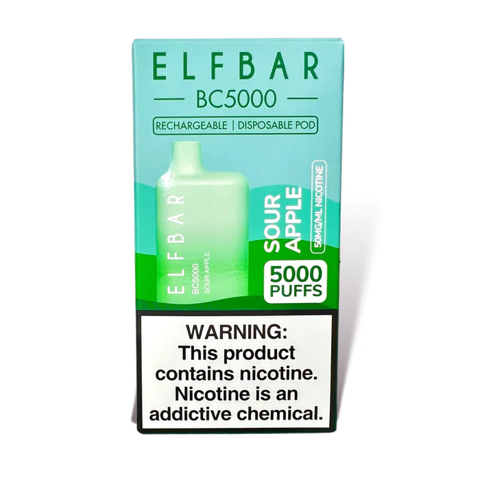 ELF BAR BC5000 5000 Puffs Disposable Vape 13ML Sour Apple