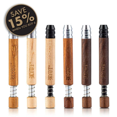 RYOT Wooden Spring One Hitter – 6 Pack Best Sales Price - Smoking Pipes