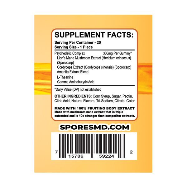 SporesMD Mushroom Gummies 20 Count Best Sales Price - Gummies