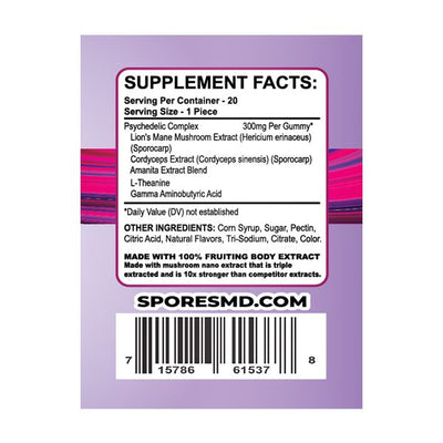 SporesMD Mushroom Gummies 20 Count Best Sales Price - Gummies