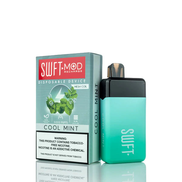 SWFT Mod 5000 Puffs Rechargeable Disposable Vape Cool Mint – TenVape