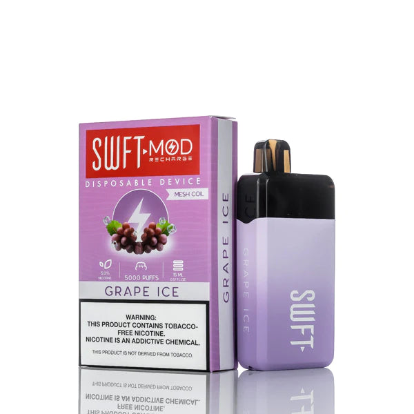 SWFT Mod 5000 Puffs Rechargeable Disposable Vape Grape Ice Best Sales Price - Disposables
