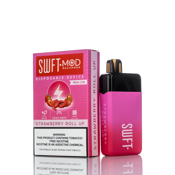 SWFT Mod 5000 Puffs Rechargeable Disposable Vape Strawberry Roll Up Best Sales Price - Disposables