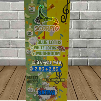 Scorpio Blue Lotus + White Lotus + Mushroom Disposable 5g Best Sales Price - Vape Pens