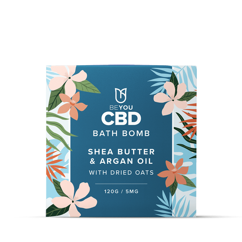 BeYou CBD Bath Bomb - Shea Butter & Argan Oil with dried oats Best Sales Price - Beauty