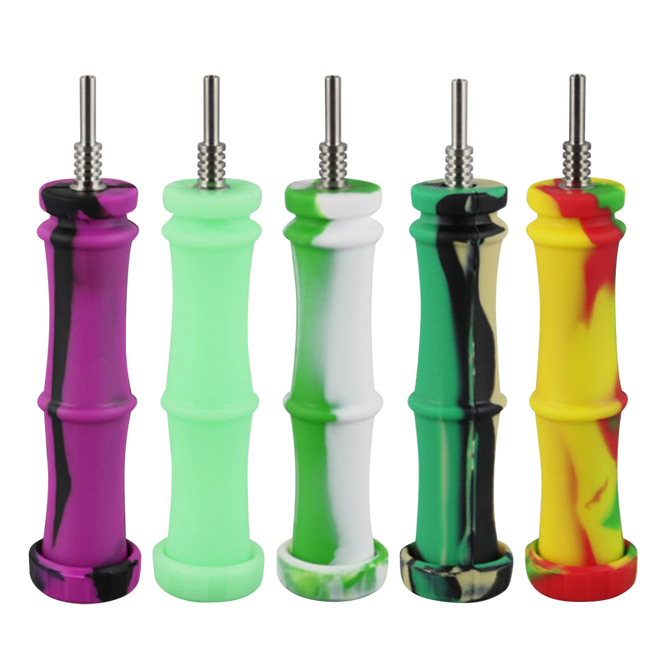 Nectar Collector Silicone Vapor Straw with Titanium Tip - Bamboo Collector Best Sales Price - Accessories