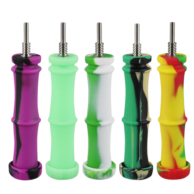 Nectar Collector Silicone Vapor Straw with Titanium Tip - Bamboo Collector Best Sales Price - Accessories