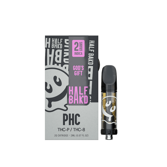 Half Bak'd God's Gift - 2G PHC Cartridge (Indica) Best Sales Price - Vape Cartridges
