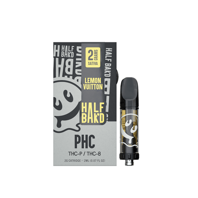 Half Bak'd Lemon Vuitton - 2G PHC Cartridge (Sativa) Best Sales Price - Vape Cartridges