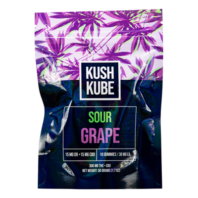 Sour Grape 10ct Kush Kube Gummies Best Sales Price - Gummies
