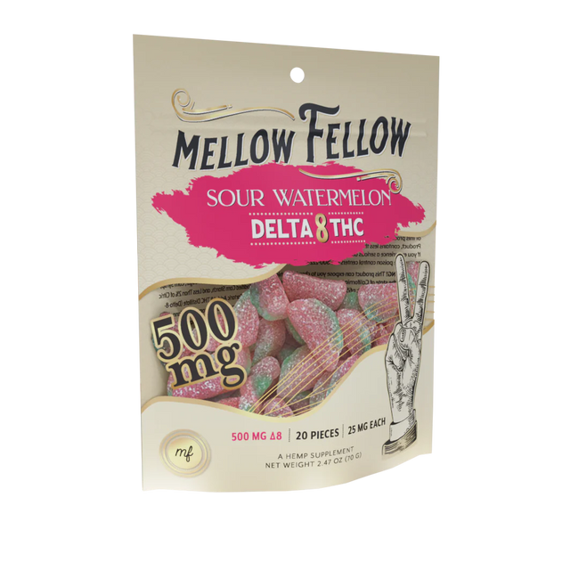 Mellow Fellow Delta 8 Sour Watermelon 500mg