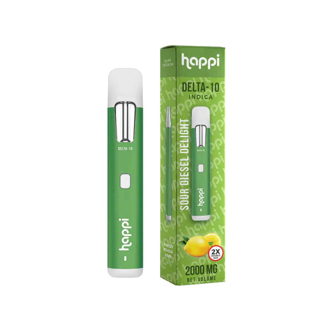 Happi Sour Diesel Delight Delta 10 Disposable (2g) Best Sales Price - Vape Pens