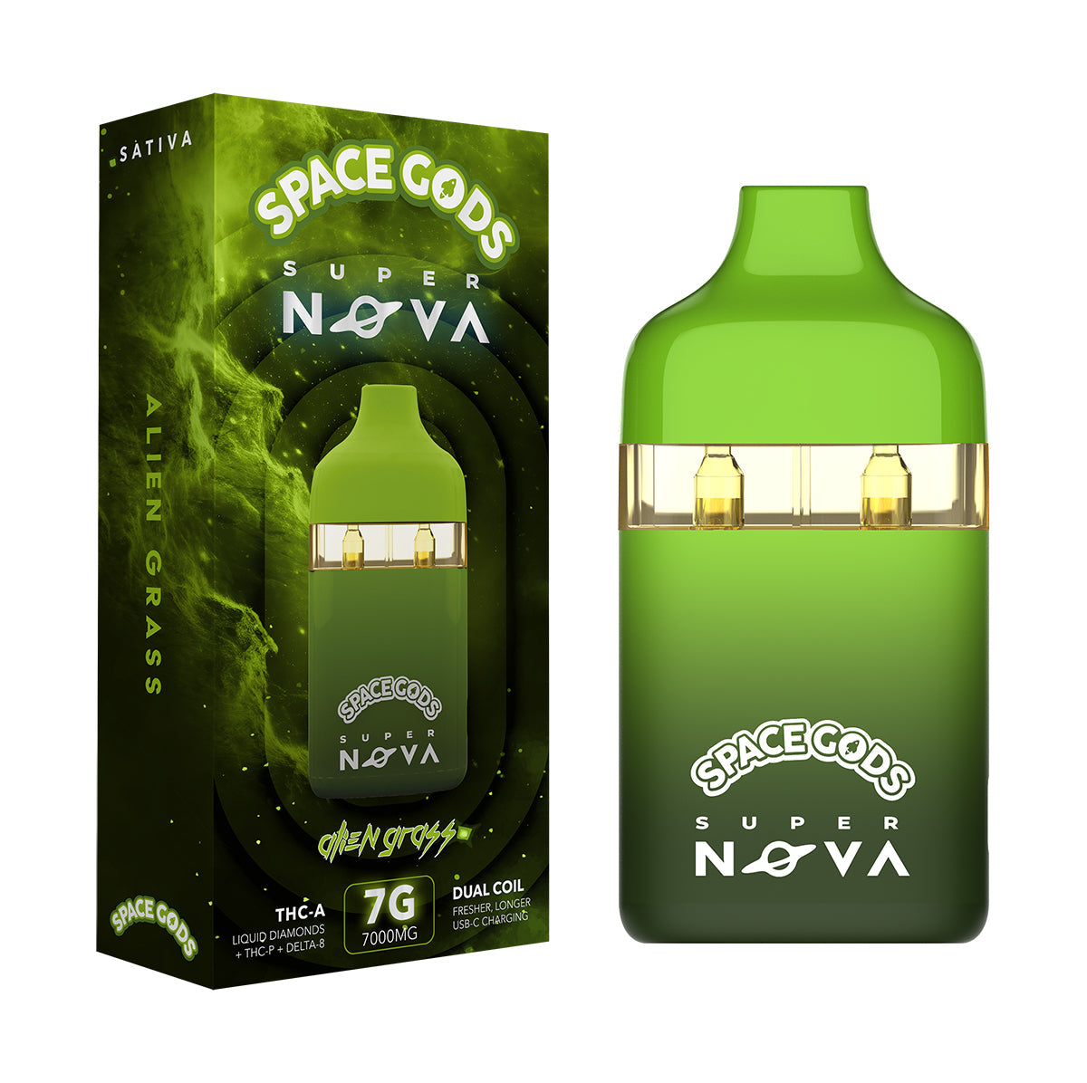 Space Gods Super Nova THCA Liquid Diamonds Dual Coil Disposable Vape Pens 7g Best Sales Price - Vape Pens