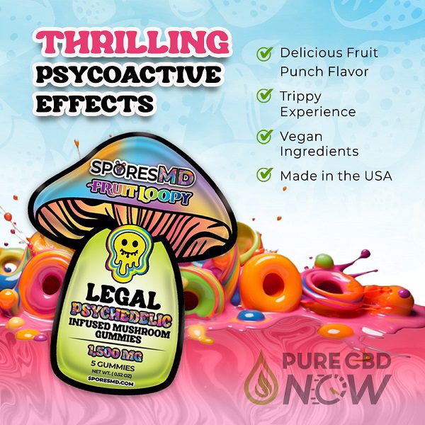 Fruit Loopy Mushroom Gummies 5 Pieces Best Sales Price - Gummies