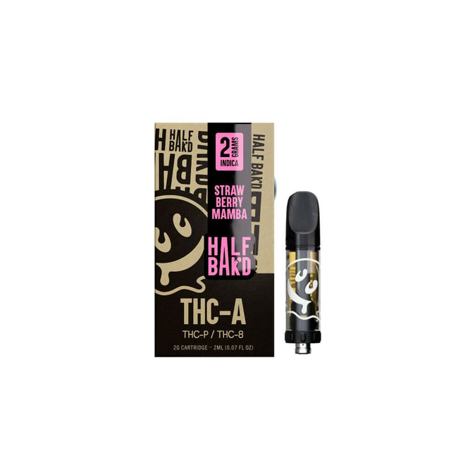 Half Bak'd Strawberry Mamba - 2G THCA Cartridge (Indica) Best Sales Price - Vape Cartridges