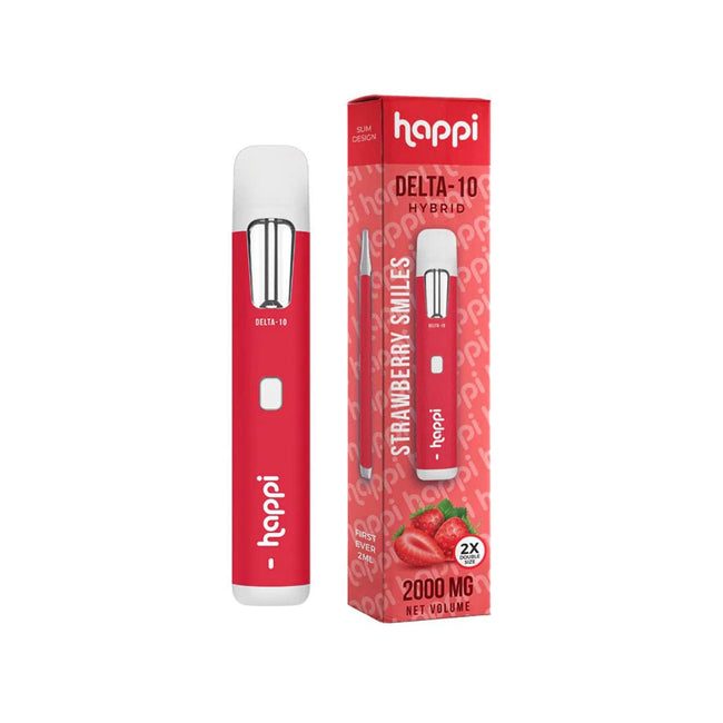 Happi Strawberry Smiles Delta 10 Disposable (2g) Best Sales Price - Vape Pens
