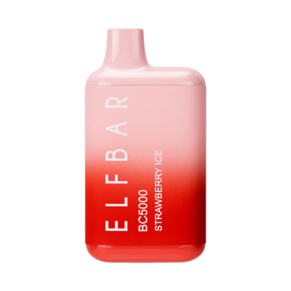 ELF BAR BC5000 5000 Puffs Disposable Vape - 13ML Strawberry Ice Best Sales Price - Disposables