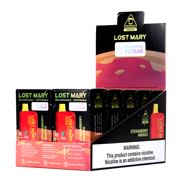 Strawberry Mango Lost Mary OS5000 Best Sales Price - Disposables