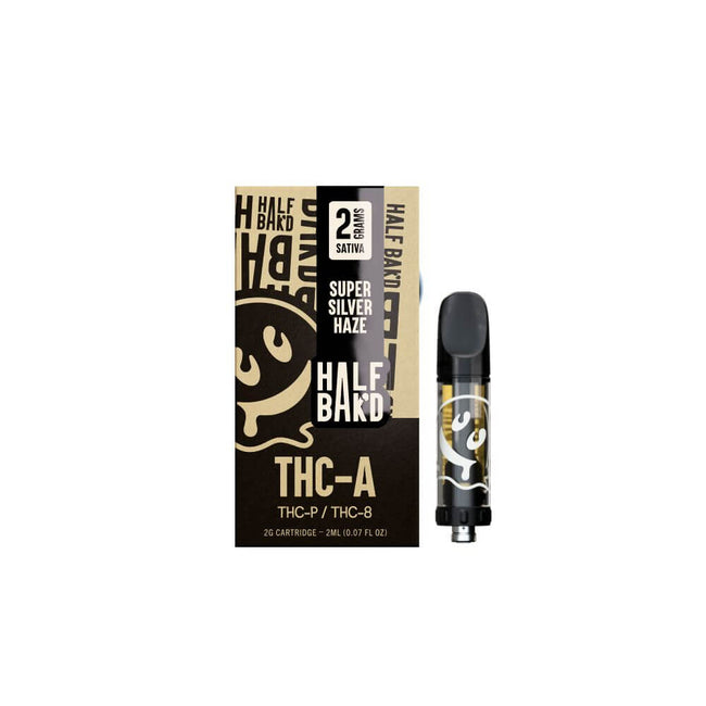 Half Bak'd Super Silver Haze - 2G THCA Cartridge (Sativa) Best Sales Price - Vape Cartridges